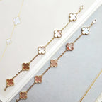 [MIRA]New  CLOVER 5 MOTIFS  PINK MOP BRACELET COLLECTION