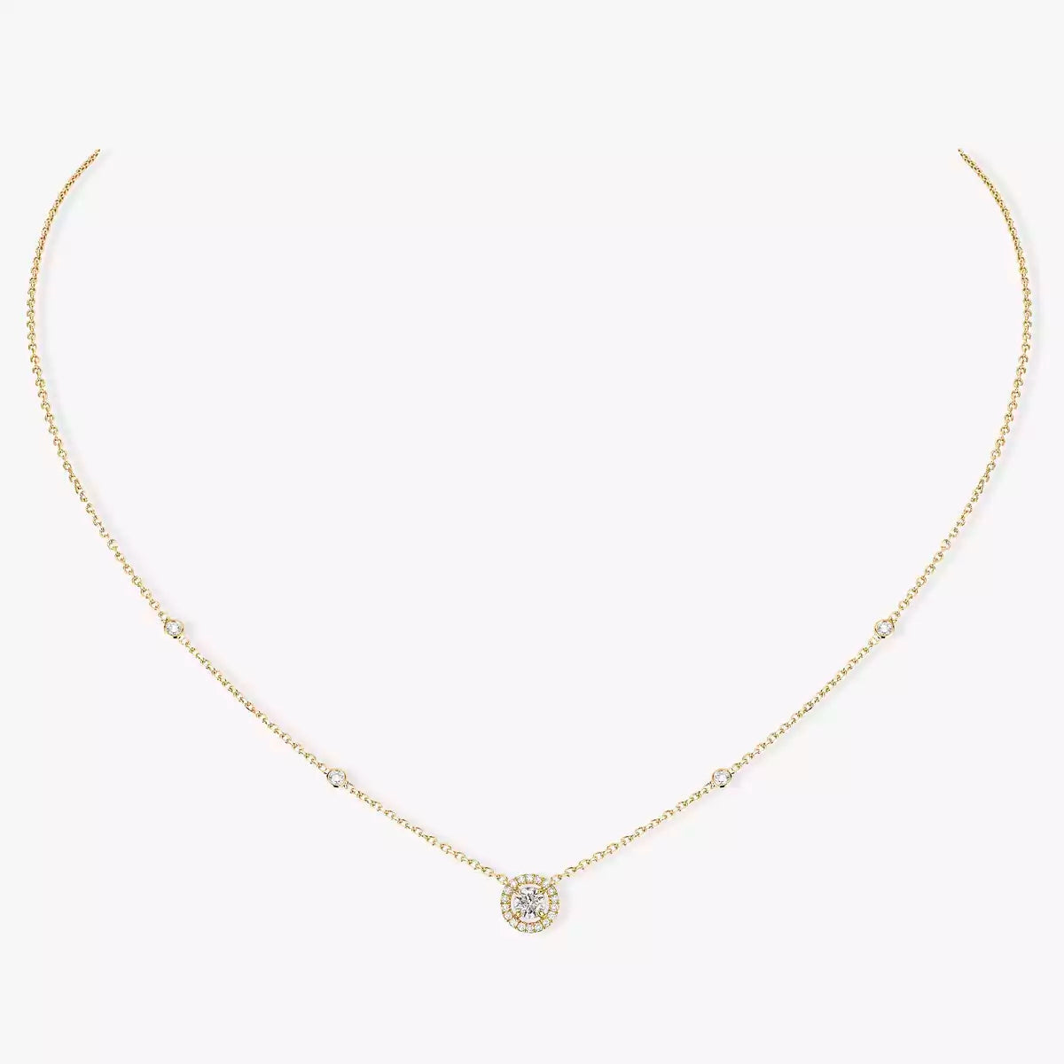 [MIRA] Diamond Necklace 0,20ct Brilliant Shape Joy
