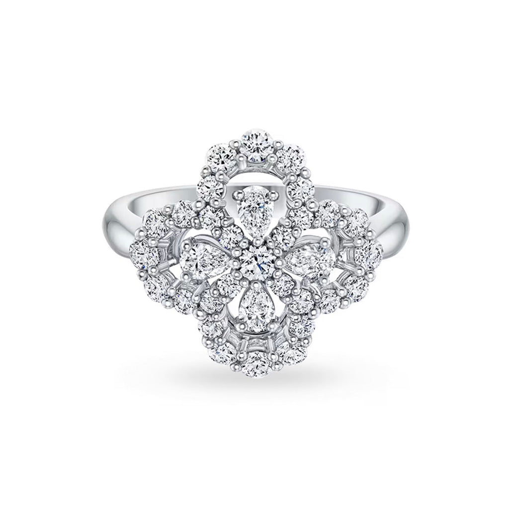 ??MIRA?¡¥LOOP RING FULL MOTIF DIAMOND 16MM SILVE