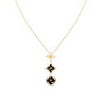 ??MIRA?¡¥STAR AND SUN ONYX PINK GOLD NECKLACE