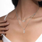 [MIRA]  Move Uno Diamond Necklace