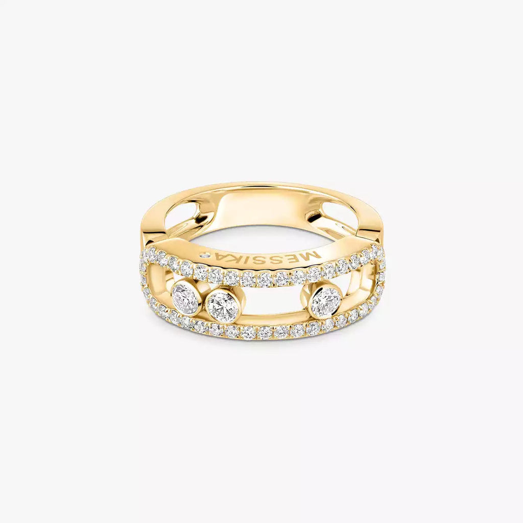 [MIRA]  Move Gold Diamond Pave_ Ring