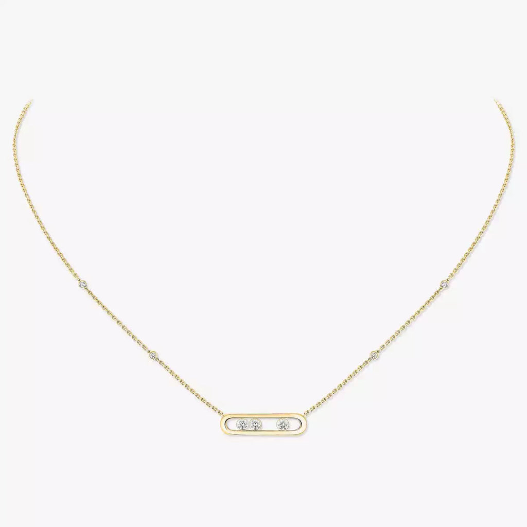 [MIRA]  Baby Move Gold Diamond Necklace