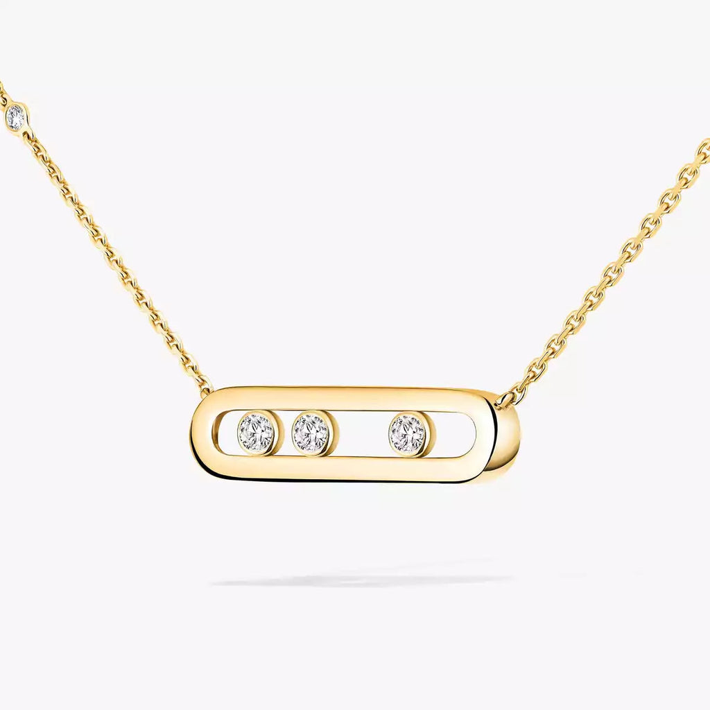 [MIRA]  Baby Move Gold Diamond Necklace