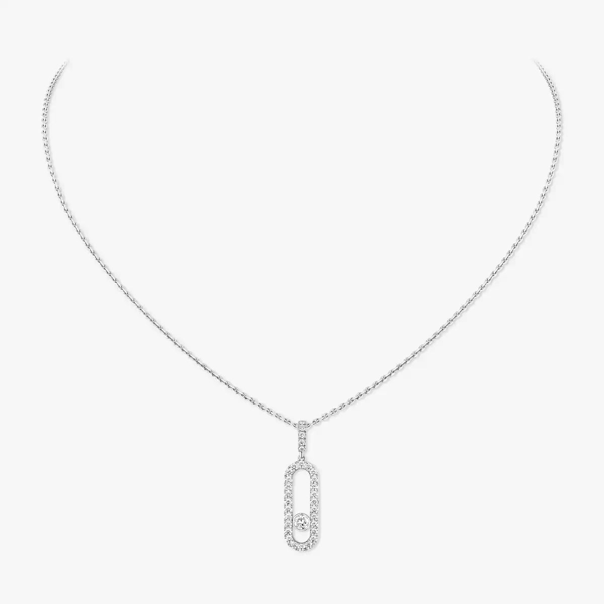 [MIRA] Move Uno Diamond Necklace in Rose Gold