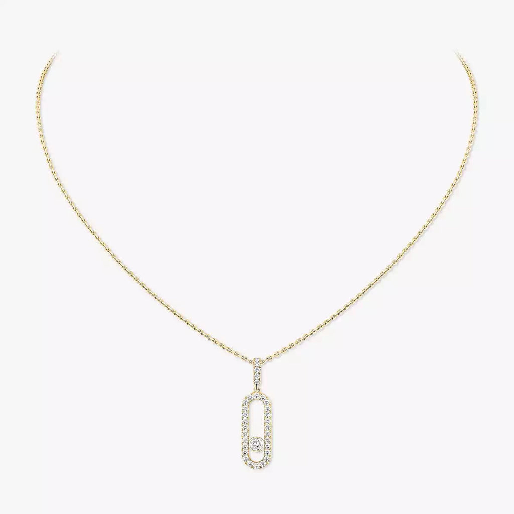 [MIRA] Move Uno Diamond Necklace in Rose Gold