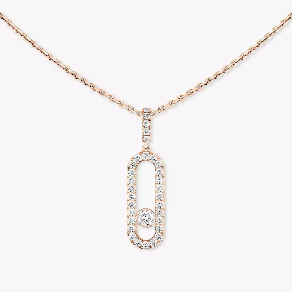 [MIRA] Move Uno Diamond Necklace in Rose Gold