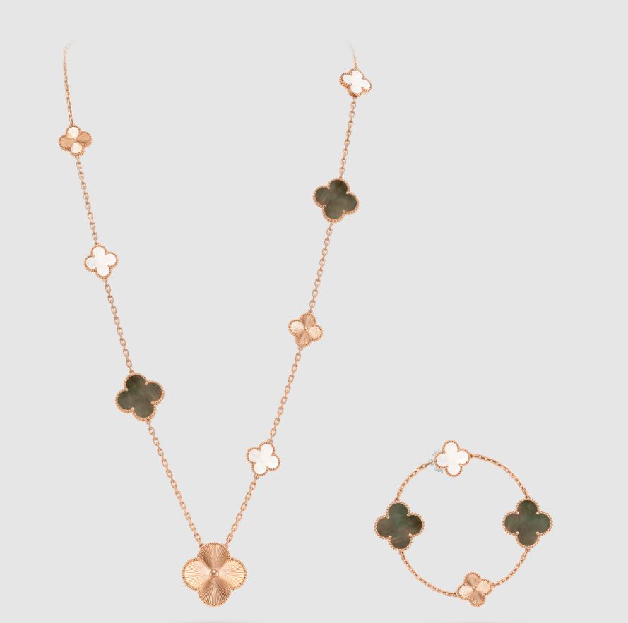 [??MIRA?¡¥] 25 NEW CLOVER 15 MOTIFS GRAY MOTHER-OF-PEARL