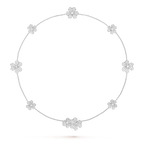 ??MIRA?¡¥FRIVOLE SILVER 9 FLOWERS NECKLACE