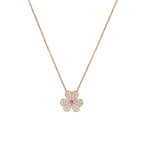 ??MIRA?¡¥FRIVOLE ROSE GOLD FLOWER DIAMOND NECKLACE