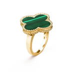 ??MIRA?¡¥CLOVER MALACHITE RING